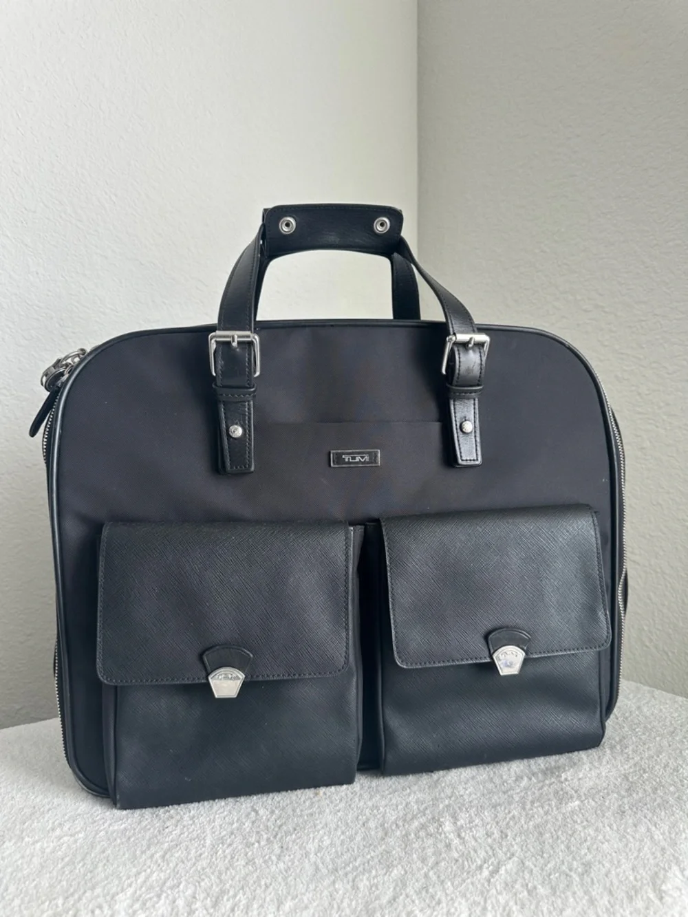 TUMI Arrive Black‎ Compact 2 Wheeled rolling Business Briefcase - 73013D2